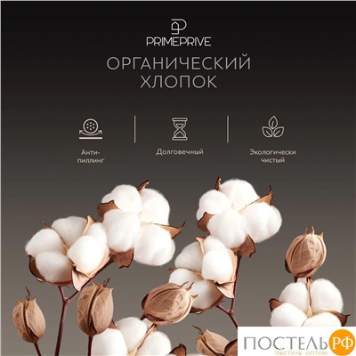 PRIME PRIVE ТОРГЕР КПБ 145х215-1/180х220-1/50х70-2, 4 пр., хл./сатин серый