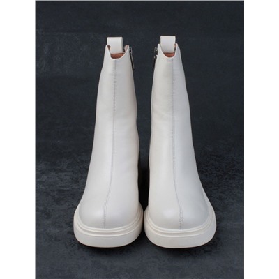 04-M3-L807 BEIGE Ботинки зимние женские (натуральная кожа, натуральный мех)