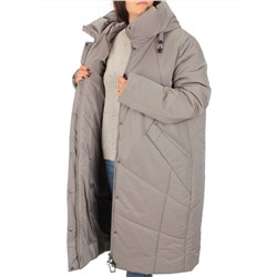 M-9070 GRAY/BEIGE Пальто зимнее женское CORUSKY (верблюжья шерсть)