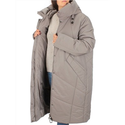 M-9070 GRAY/BEIGE Пальто зимнее женское CORUSKY (верблюжья шерсть)