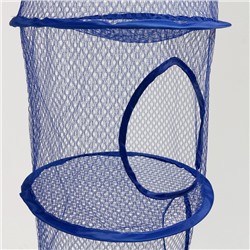 Корзина подвесная для игрушек, 5 секций, синего цвета, 27×27×110 см