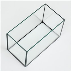 Аквариум "Прямоугольный" с крышкой, 5 литров, 25 x 13 x 15,5/18 см, беленый дуб