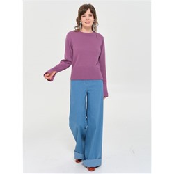 Джемпер вязаный с разрезами на рукавах