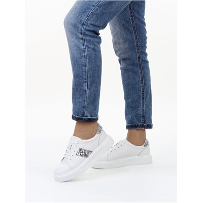 03-YC523-3 WHITE Полуботинки спортивные женские (натуральная кожа)