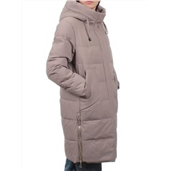 7715 DK. BEIGE Пальто зимнее женское (200 гр. холлофайбер)