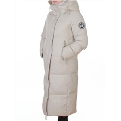 3068 LT. BEIGE Пальто пуховое женское с внутренним жилетом (утиный пух)
