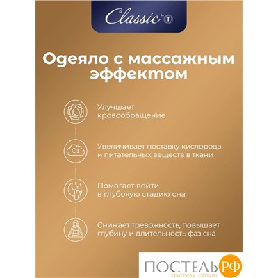 CLASSIC by T АНТИСТРЕСС бел Одеяло 175х200, 1предмет, полиэф.вол/микрофибра