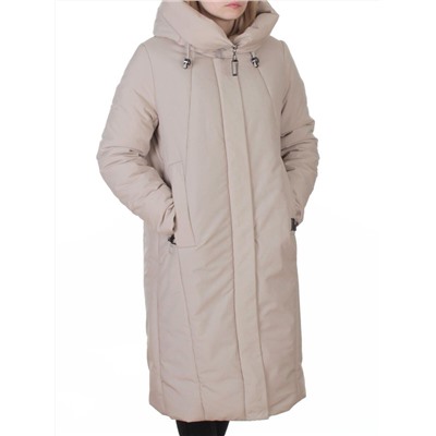 M-9098 BEIGE Пальто зимнее женское (верблюжья шерсть, 120 гр. холлофайбер)