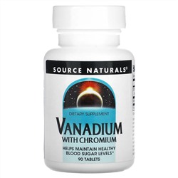 Source Naturals, ванадий с хромом, 90 таблеток