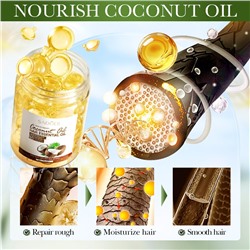 Масло для волос с кокосом в капсулах Sadoer, 30 капсул.