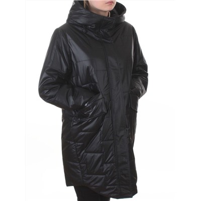 9616 BLACK Куртка демисезонная женская (100 гр. холлофайбер)