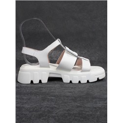 08-PEY195-1 WHITE Босоножки женские (натуральная кожа)