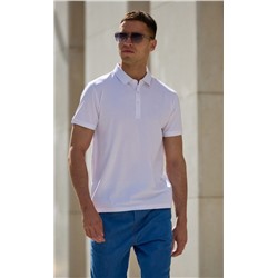 Футболка-поло мужская однотонная P211-07-243 белая