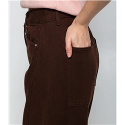 Джинсы #КТ10381, шоколадный