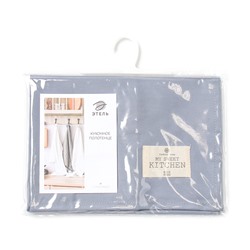 Полотенце «Этель» Kitchen, 40×70 см, 100% хлопок, саржа 220 г/м², серое