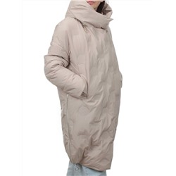 302 BEIGE Пальто зимнее стеганое женское (200 гр. холлофайбер)