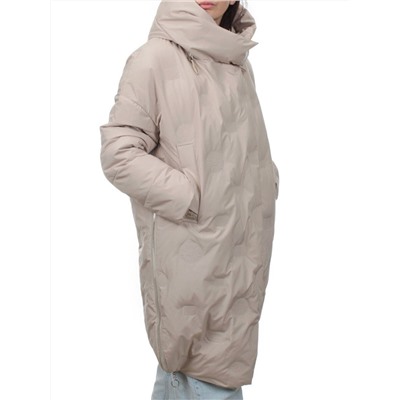 302 BEIGE Пальто зимнее стеганое женское (200 гр. холлофайбер)