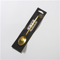 Ложка чайная Magistro «Оску базис», длина 15 см, нержавеющая сталь, золотистая