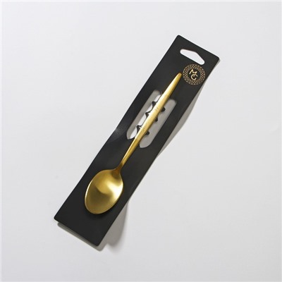 Ложка чайная Magistro «Оску базис», длина 15 см, нержавеющая сталь, золотистая