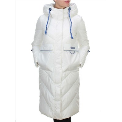 9190 WHITE Пальто зимнее женское EVCANBADY (200 гр. холлофайбера)