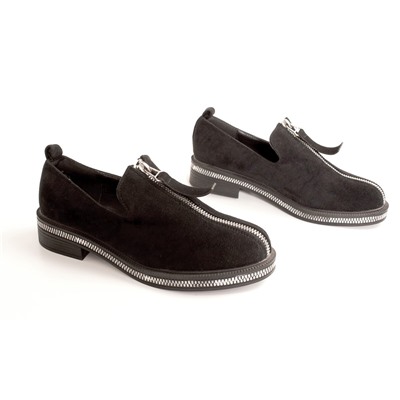 Stylele T-FC-404-МП/Z Туфли женские чер иск велюр