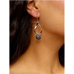 Серьги длинные с натуральным камнем, 035,арт. 218.011