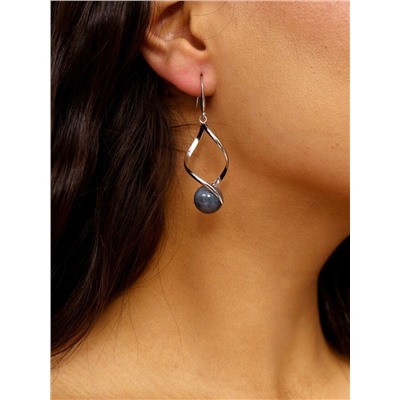 Серьги длинные с натуральным камнем, 035,арт. 218.011