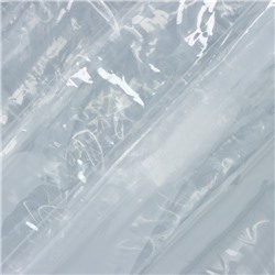 Штора для ванной Доляна «Лёд», 180×180 см, PEVA, прозрачная