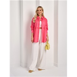 Рубашка розовая из хлопка