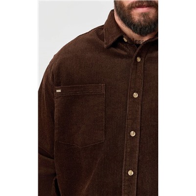 Рубашка вельвет F221-0470 brown