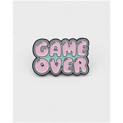 Металлический значок "Game over" 3*1,9 см