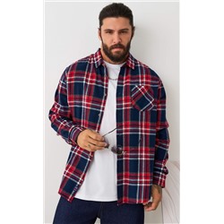 Рубашка F521-0460 blue-bordo