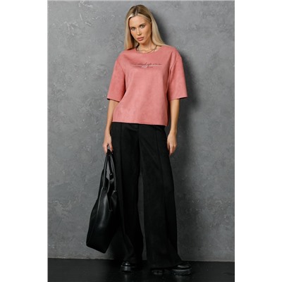 Брюки чёрные из искусственной замши