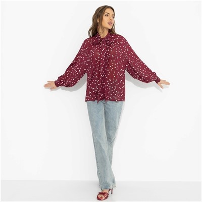 Блуза для счастья в любви, Привлекаю удачу (бордо)