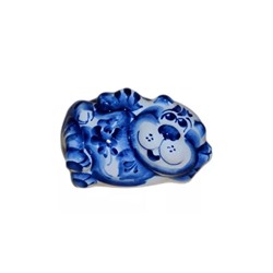 Кот Лежебока фарфор гжель 11*6*6 см