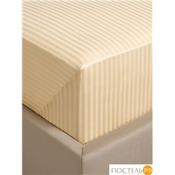 CASSIA ЛЮКС Страйп Сатин беж Простыня 200х220-1, 1 пр., хл/сатин