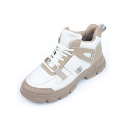 05-P51-2Z BEIGE Кроссовки женские зимние (натуральная и искусственная кожа, шерсть)