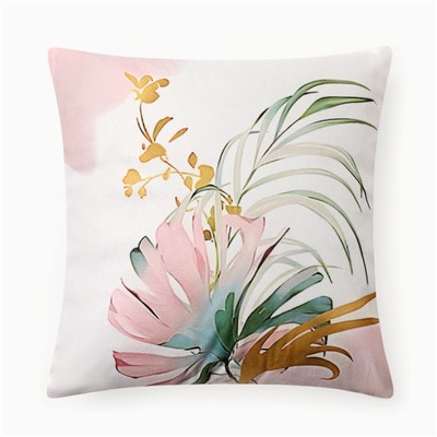 Наволочки декоративные набор 4 шт. «Этель. Тропики», 40×40 см, велюр