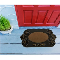 Коврик придверный "Welcome цветы", цвет МИКС