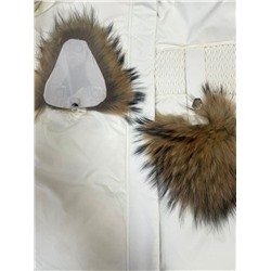 8809 MILK WHITE Куртка зимняя женская (200 гр. холлофайбер)