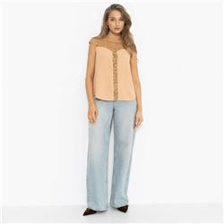 Топ, комбинированный с кружевом, Громко и смело