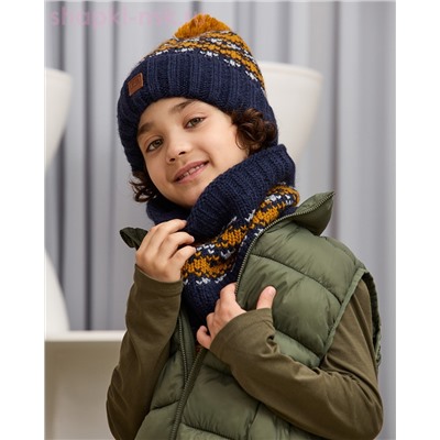 Q 176 D 176 Комплект флис (колпак+снуд) (54-56)