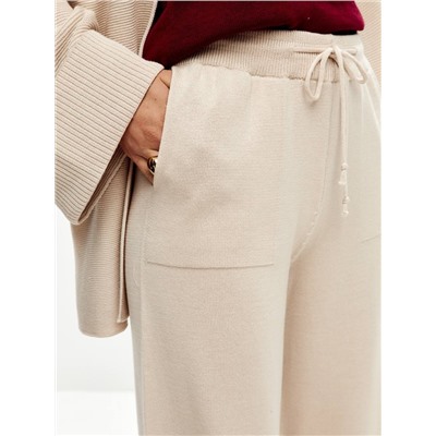 Брюки палаццо с карманами, Жемчужный