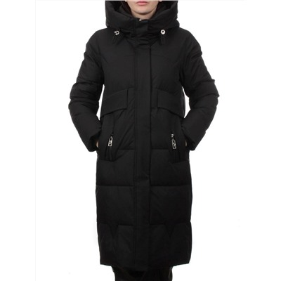 6813 BLACK Пальто зимнее женское (200 гр. холлофайбер)