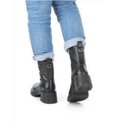 04-M3-L806 BLACK Ботинки зимние женские (натуральная кожа, натуральный мех)