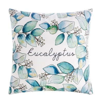 Подушка декоративная «Этель» Eucalyptus, 40×40 см, велюр