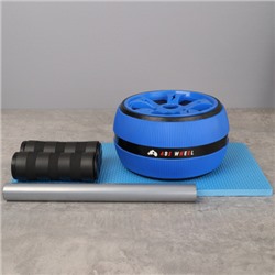 Ролик для пресса Woohooo Аthletic Wheel / + коврик для коленей / 16X9 / синий / уп20