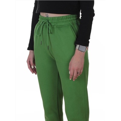 2510-K GREEN Брюки спортивные утепленные женские (85% хлопок, 10% полиэстер, 5% спандекс)
