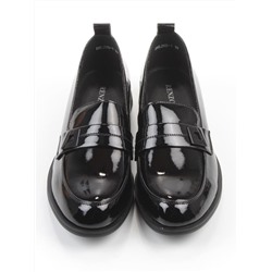 03-DHL255-1 BLACK Лоферы женские (натуральная кожа)