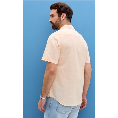 Рубашка к/р лен F111-0450 l.orange